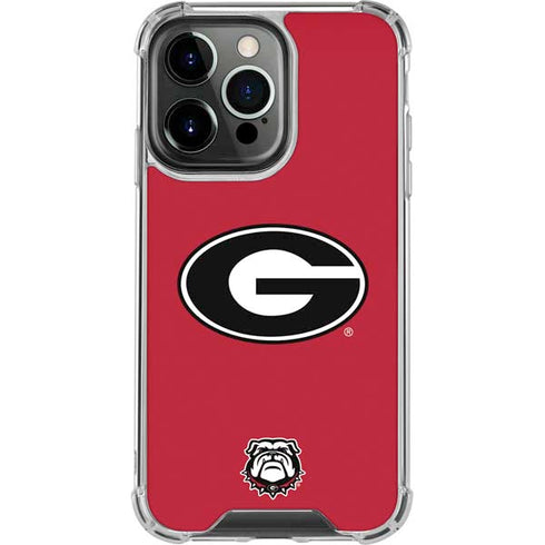 University of Georgia Logo Red iPhone 15 Pro Clear Case
